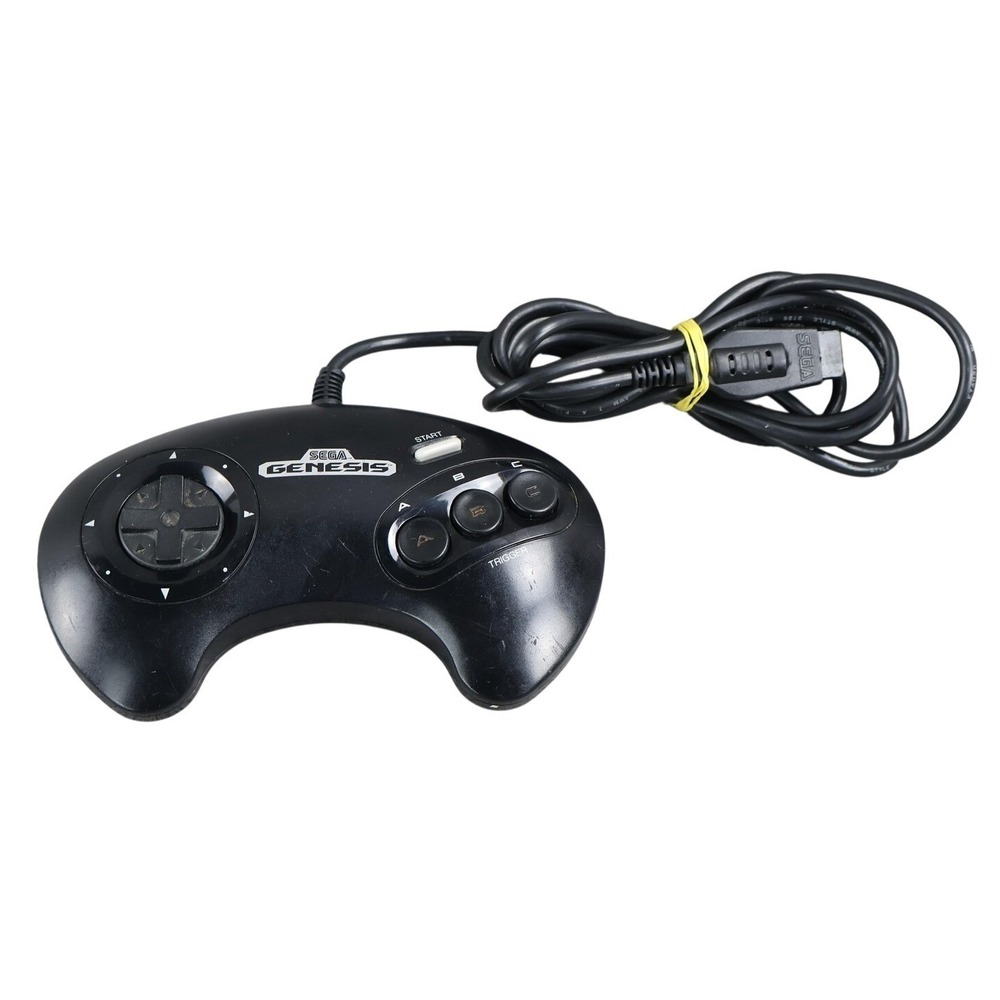 SEGA Genesis Controller Black Wired Ergonomic Gun Controller For Sega Genesis
